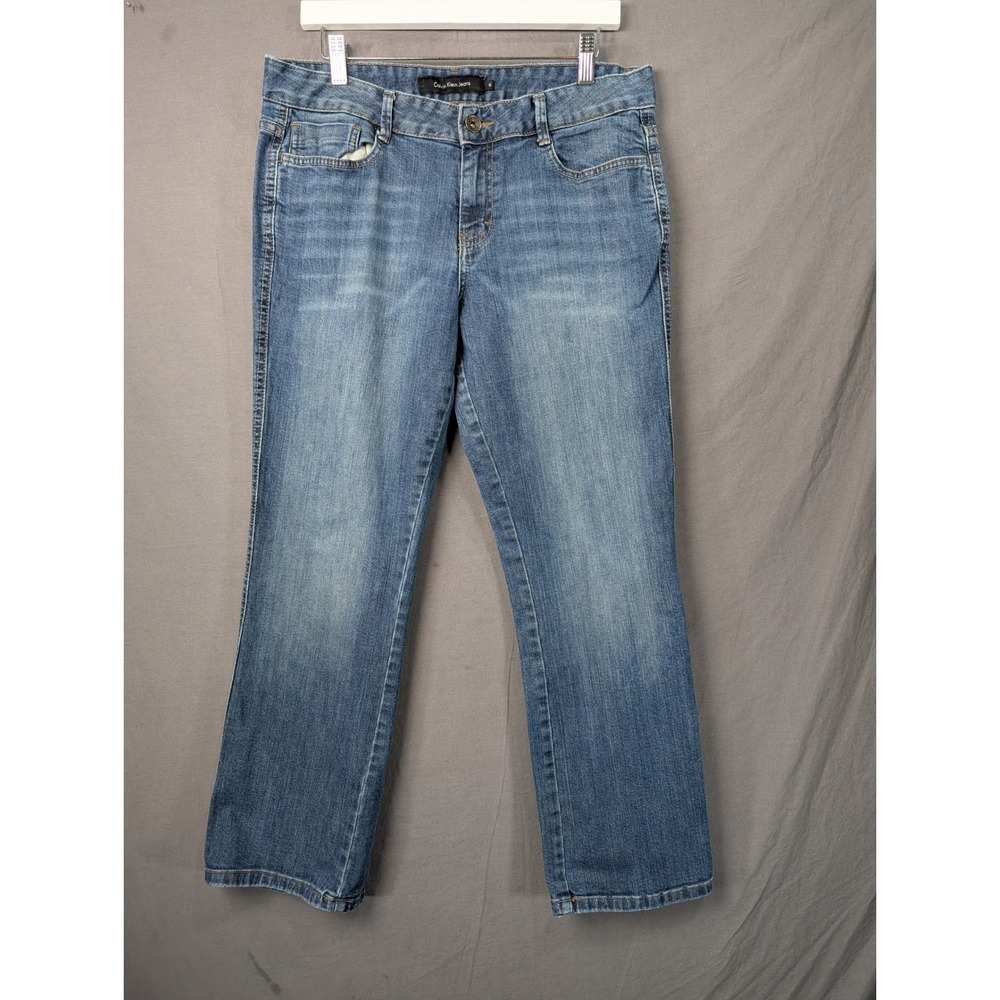 Calvin Klein Jeans Womens 12x30 Blue Denim Bootcut Stretch Jeans 7094
